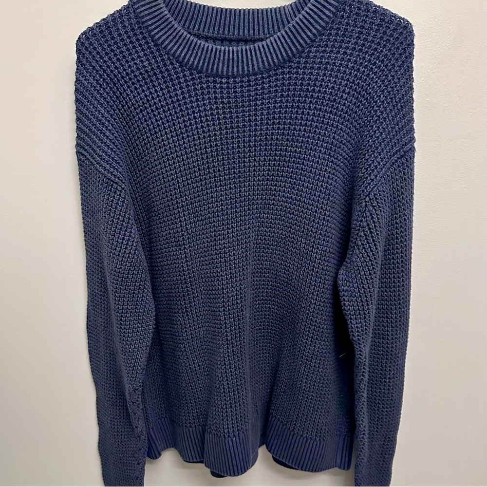 Abercrombie & Fitch Oversized Waffle Crew Sweater